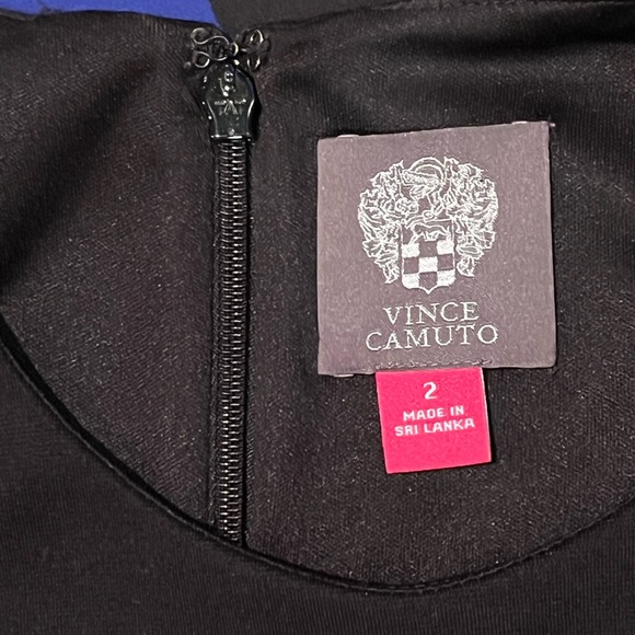 Vince Camuto High/Low Sleeveless Dress Black and  Floral Contrast Size 2 - Picture 7 of 8